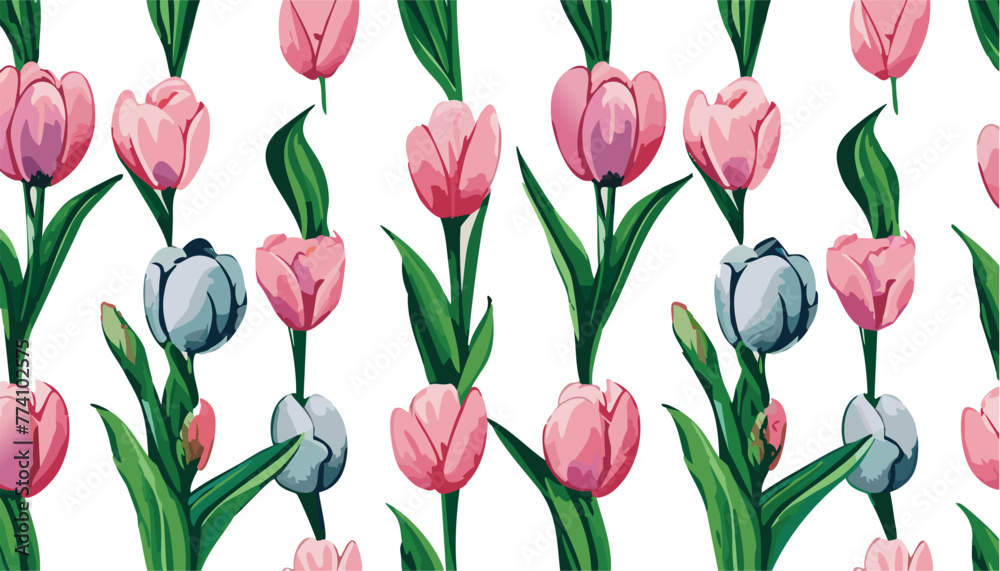 Seamless pattern with tulips Seamless pattern with tulips