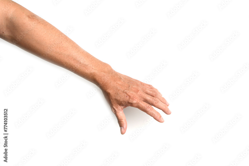 Empty hand holding isolated on the white background. Empty hand holding isolated on the white background.