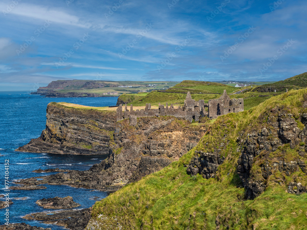 Dunluce Castle - Rocky Cliff Overlooking Body of Water