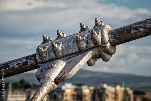 Detail 'The Peace Bridge' at Londonderry - Detailed View of The Peace Bridges Structure photo