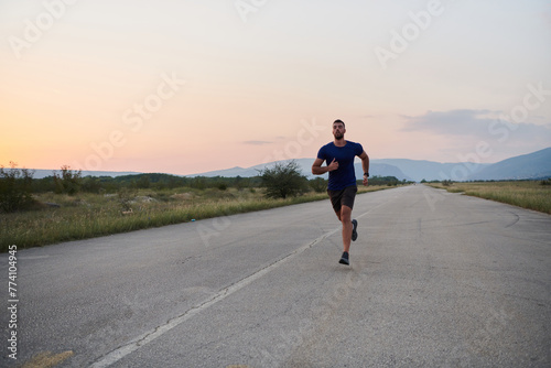 A dedicated marathon runner pushes himself to the limit in training.