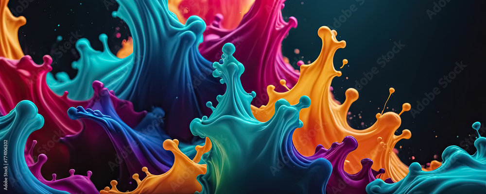 The Enigma of Abstract Gradient Fluid Color.