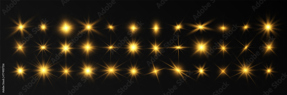 Spark of light.The star flashes brightly.Set of glowing effects.
Spark of light.The star flashes brightly.Set of glowing effects.