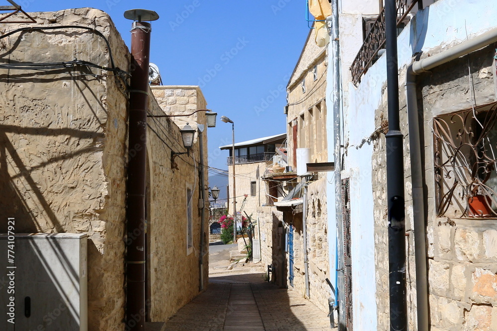 Fototapeta premium 06/30/2023 Safed Israel. Ancient city of Safed, city of Kabbalists and artists