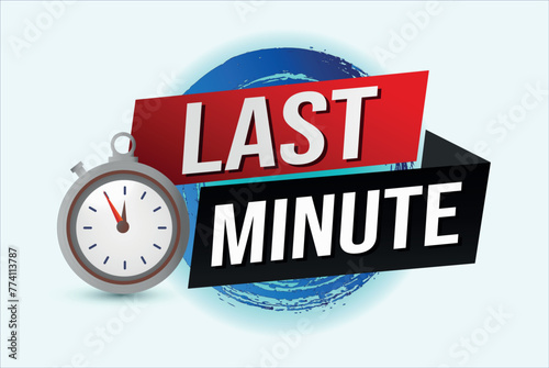 Last minute offer watch countdown Banner design template for marketing. Last chance promotion or retail. background banner poster modern graphic design for store shop, online store, website

