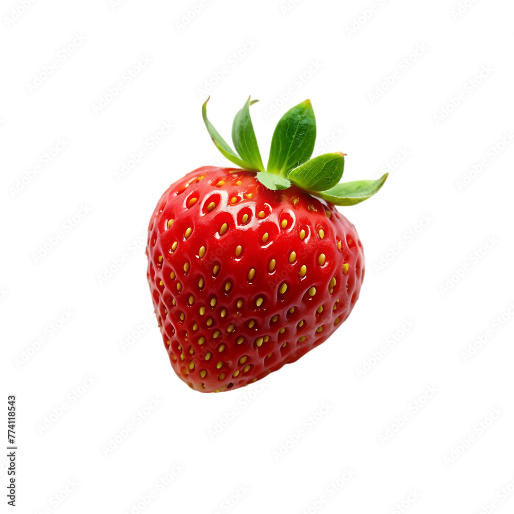3d fly realistic isolated strawberry fruit 3d fly realistic isolated strawberry fruit