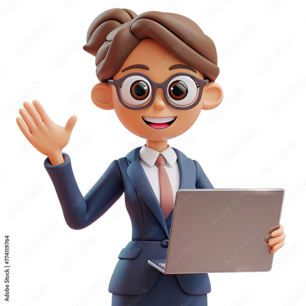 business woman with laptop