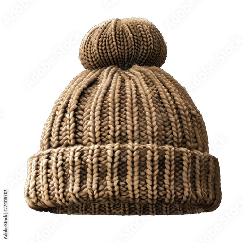 knitted cap isolated on white