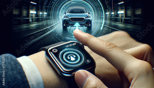 Finger Initiating Car Engine via Smartwatch Interface