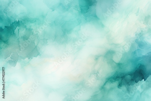 Teal light watercolor abstract background