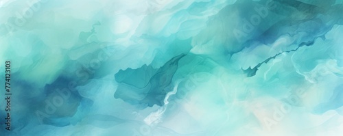 Teal light watercolor abstract background