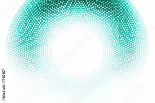 Teal thin barely noticeable circle background pattern isolated on white background gritty halftone