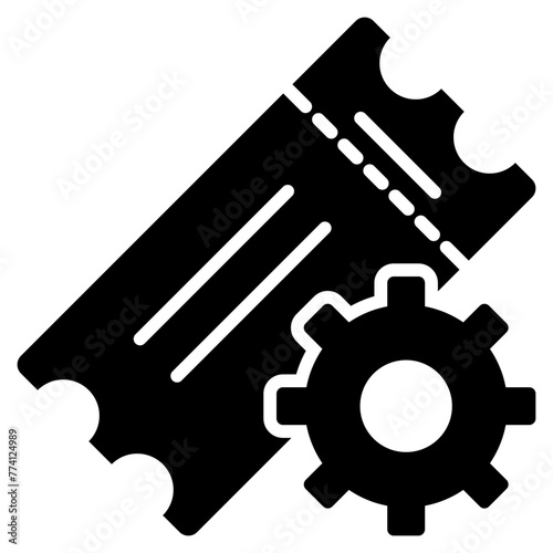 Ticket System solid icon