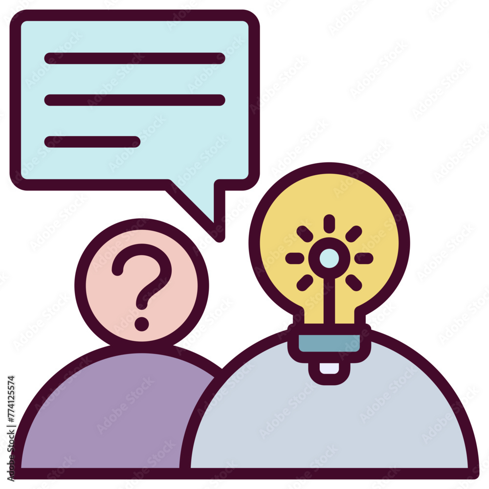 Expert Advice outline color icon. Expert Advice outline color icon.
