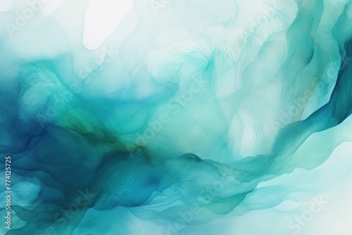 Teal watercolor abstract background