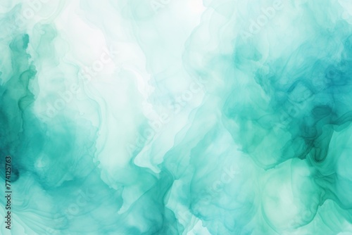 Teal watercolor abstract background