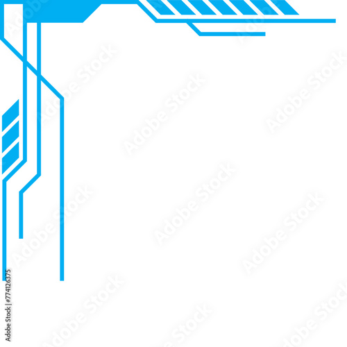 Futuristic Hud Line Corner