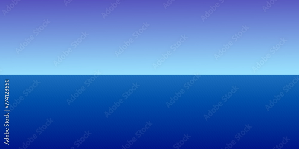 Blue background illustration of sea and blue sky.