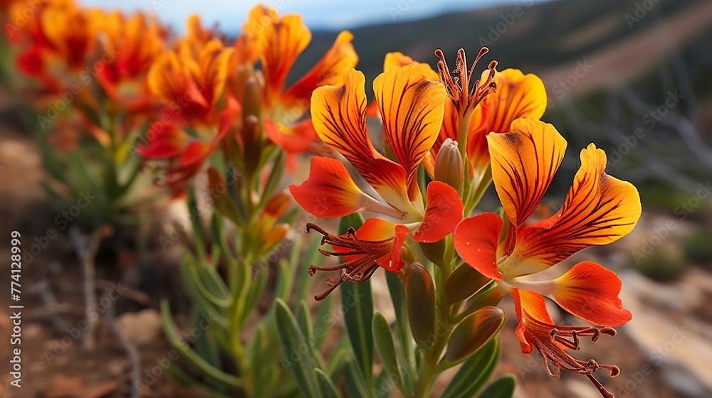 red and yellow flower