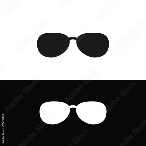 Glasses icon vector logo design template