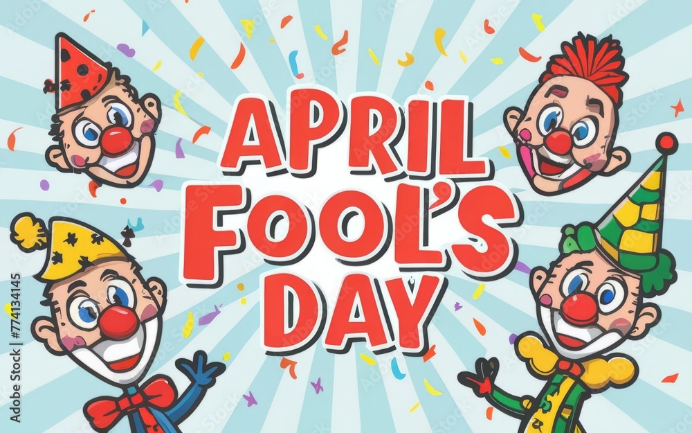 Obraz premium April Fool's Day Greeting Card