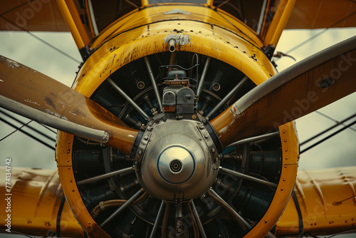 Detail of a old biplane from the nineteen-twenties photo