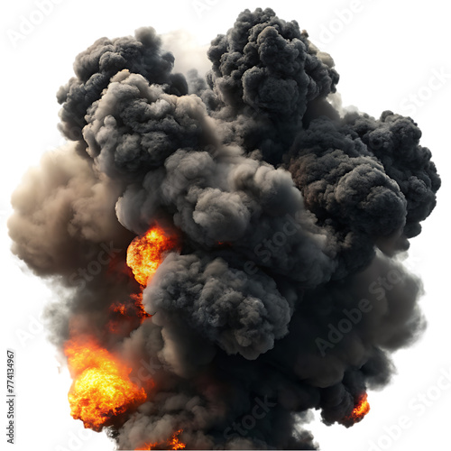 Explosion of black smoke © Shanila
