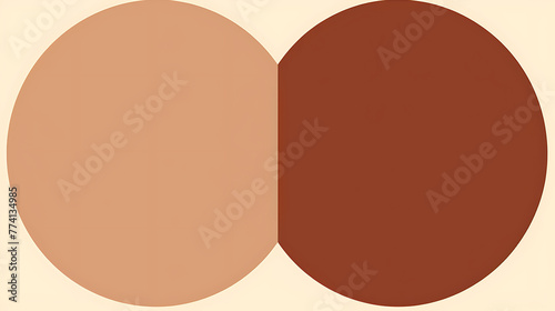 Wallpaper Mural Simple circle earthy color Poster Minimalist Boho Wall Decor Illustration.  generative ai Torontodigital.ca