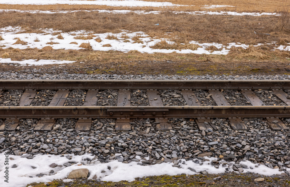 Rail de chemin de fer, jour, horizontal