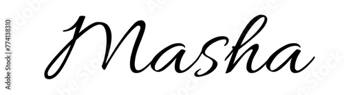 Masha - black color - name written - ideal for websites,, presentations, greetings, banners, cards,, t-shirt, sweatshirt, prints, cricut, silhouette, sublimation
