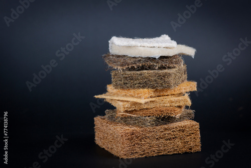 Wallpaper Mural Different filling layers for a mattress. Coconut coir, seagrass, cotton, horse hair, agave - mattress materials. Torontodigital.ca