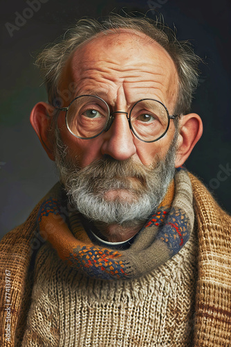 Man With White Beard and Glasses