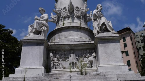 Christopher Columbus monument in in Genoa, Italy photo