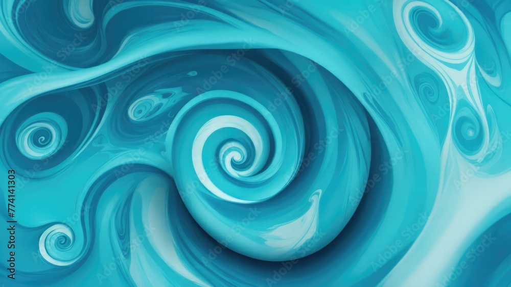 Cyan and blue wallpaper with a colorful swirl Cyan and blue wallpaper with a colorful swirl