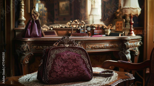 purple handbag