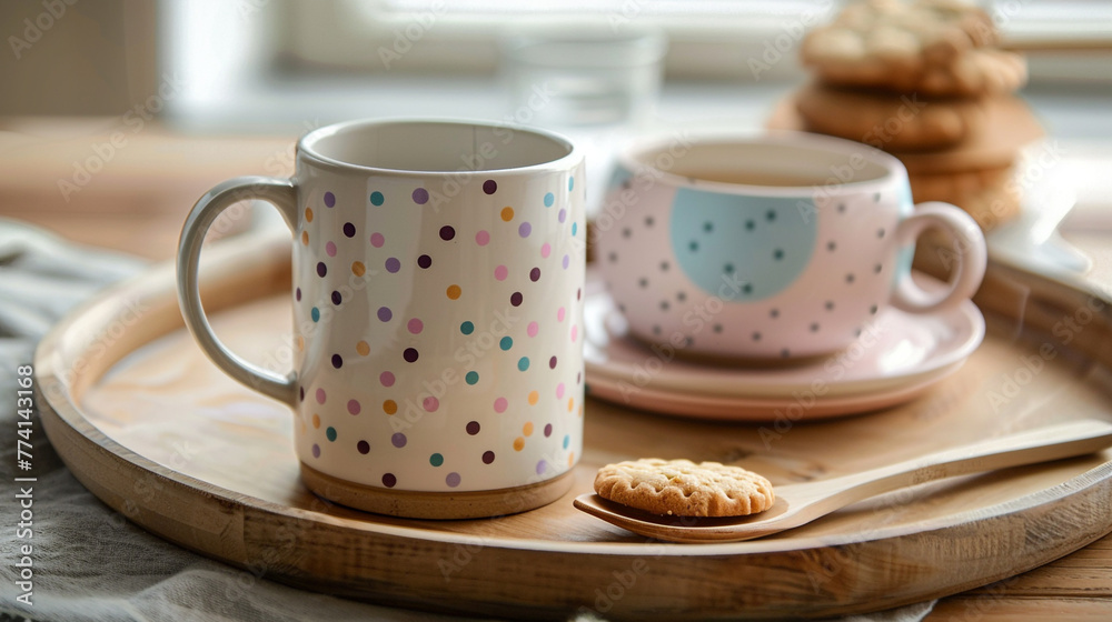Fototapeta premium cup of coffee and cookies