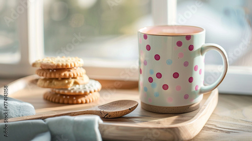 cup of coffee and cookies