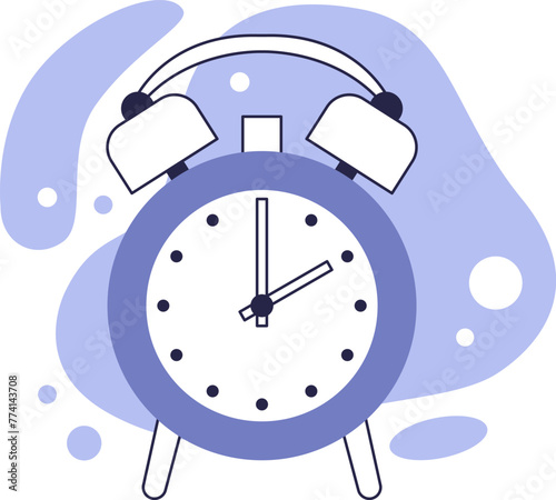 Alarm clock on an abstract background.