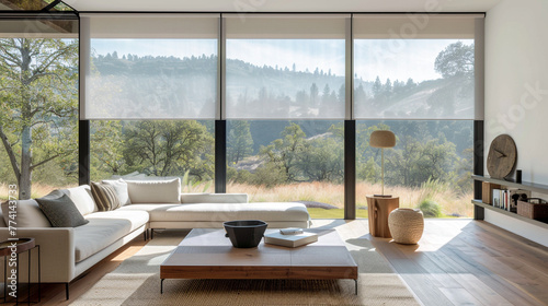 living room with a window