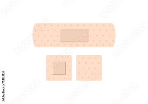 Medical band aid, adhesive plaster bandage for wound treatment vector illustration © Iconic Prototype