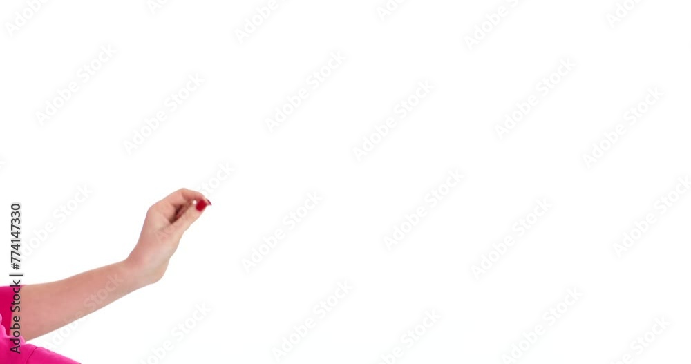 Hand popping an orange balloon with safety pin closeup on white background 4k movie. Unrealizable dreams concept