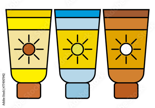 Icono de bote de crema solar