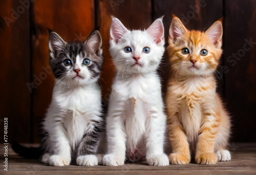 Tre gattini photo