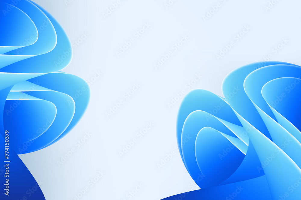 Abstract soft light blue background with curve pattern wave 3d graphics ...
