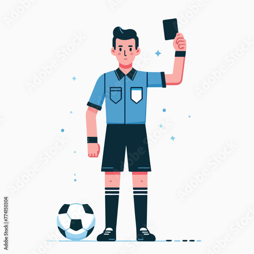 Vector image of a referee at work