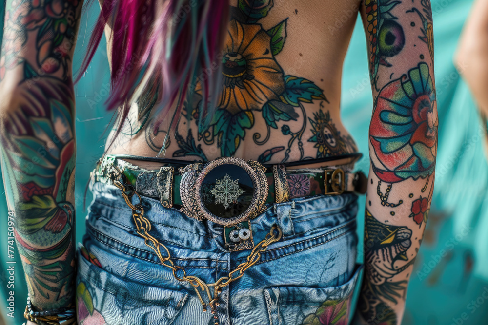 Mujeres alternativas con tatuajes por todo el cuerpo