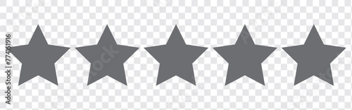 Five stars customer product rating review flat icon for apps and websites. vector illustration. EPS 10 photo