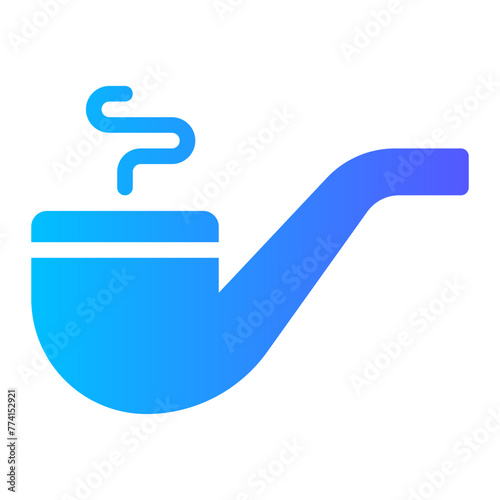 smoke pipe gradient icon