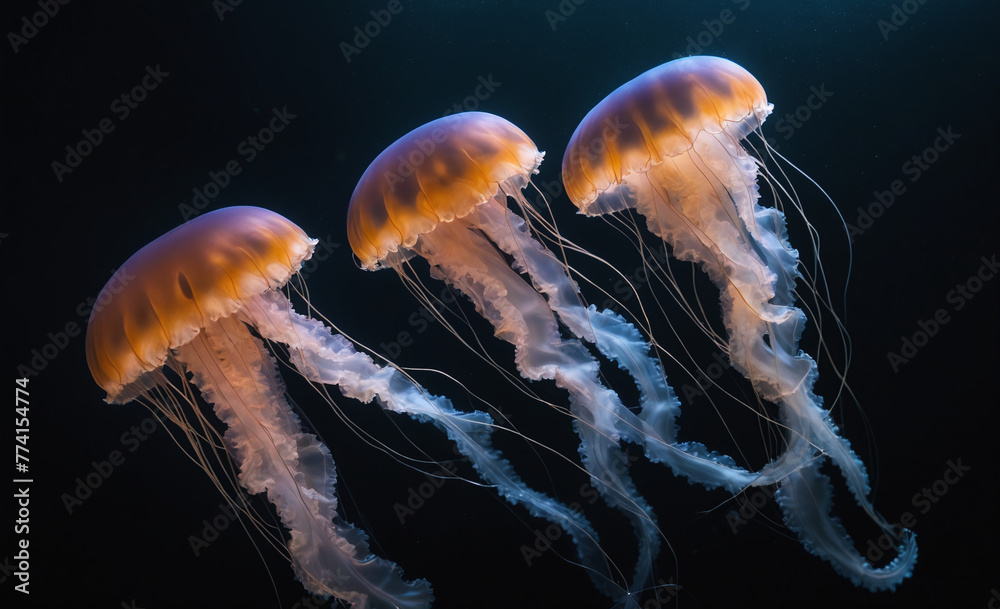 jelly fish in the sea jelly fish in the sea