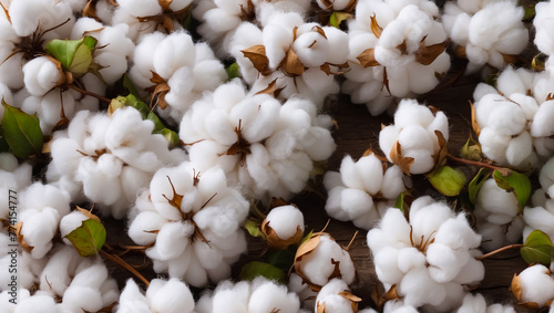 Cotton flowers. Growing cotton © Svetlana
